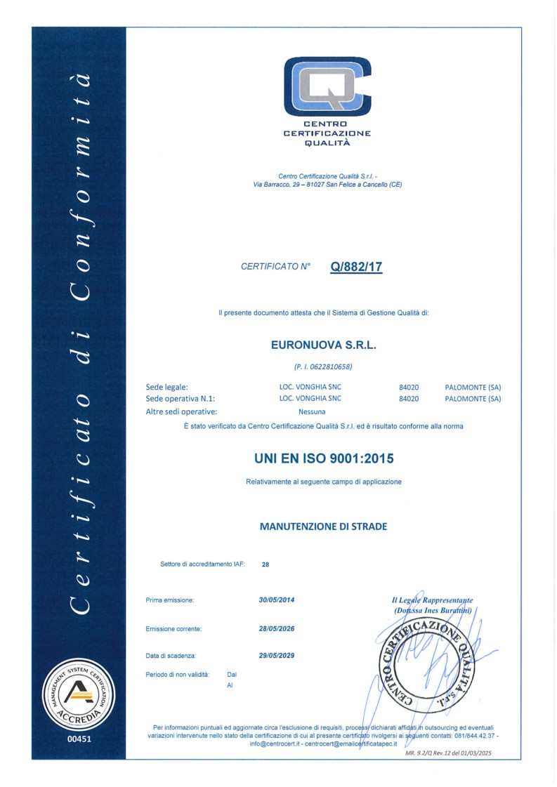 UNI EN ISO 9001:2015