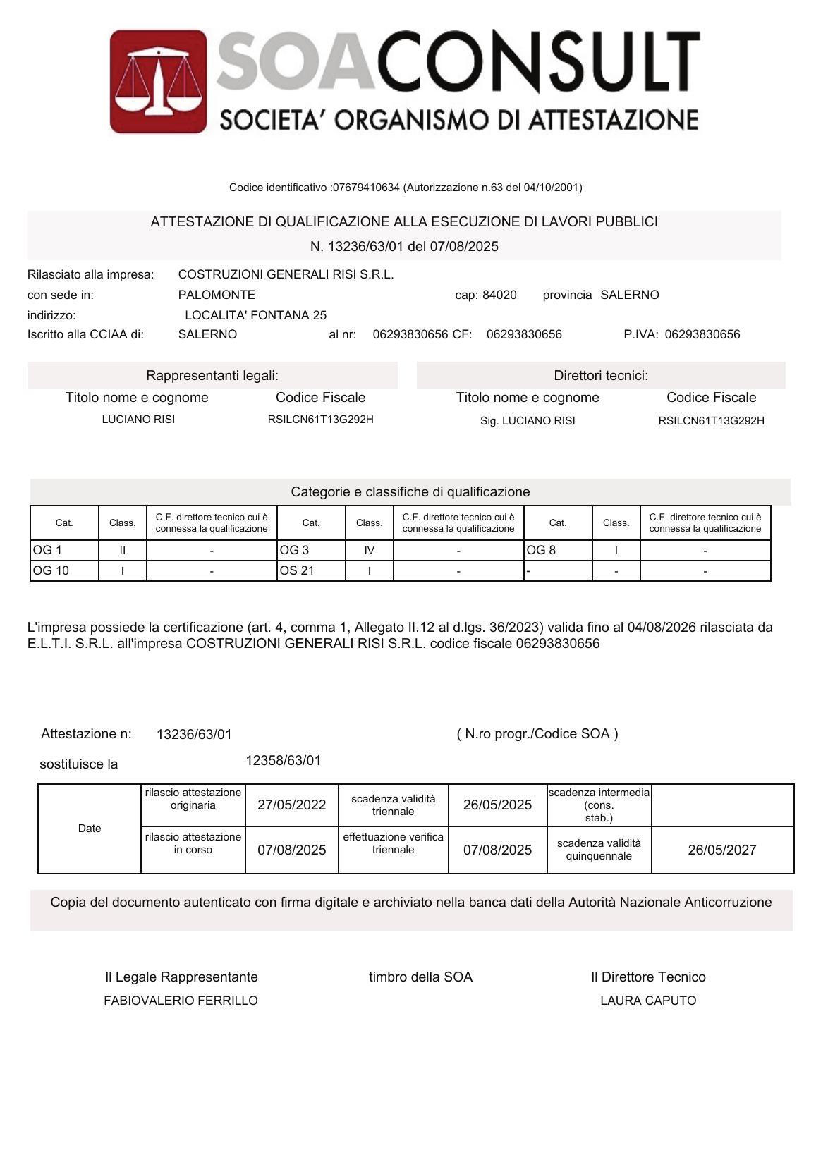 SOA Lavori Pubblici